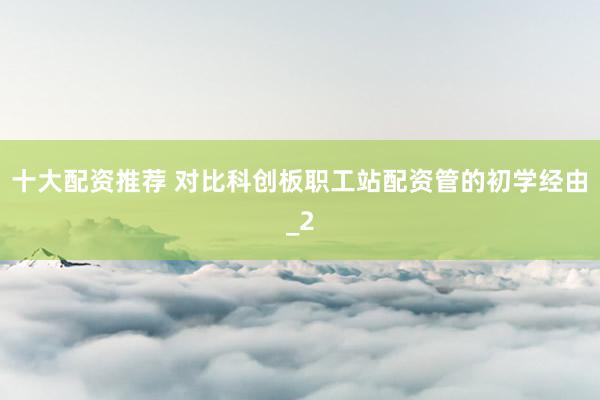 十大配资推荐 对比科创板职工站配资管的初学经由_2